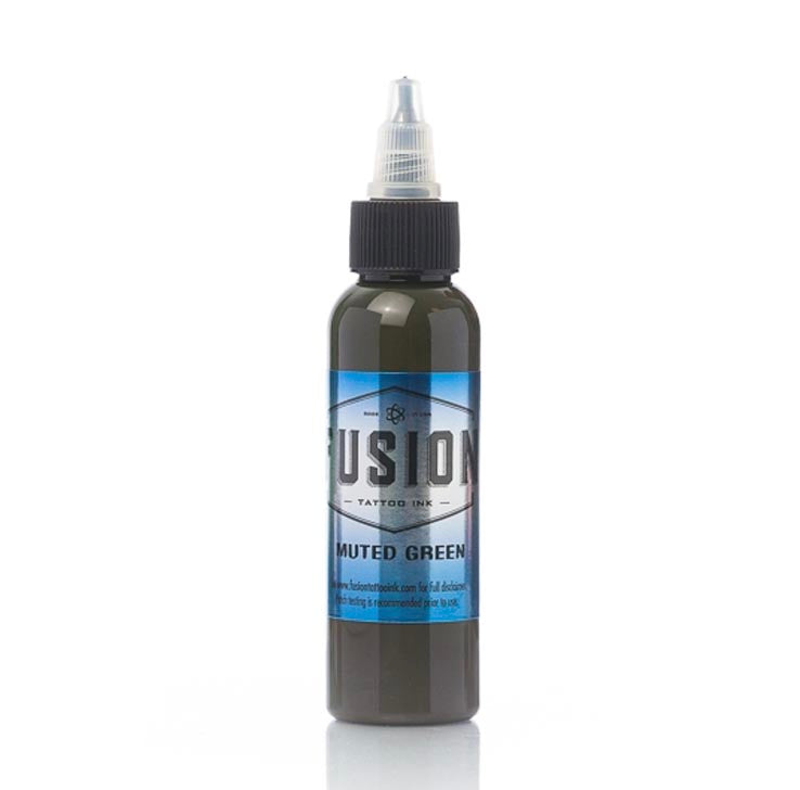 FUSION MUTED GREEN – TINTAS | Reyes Tattoo Supply