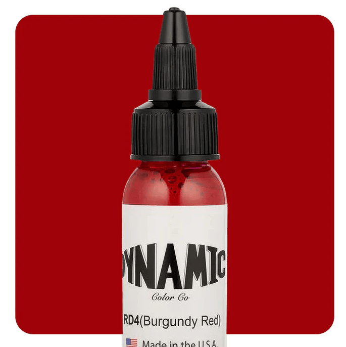 DYNAMIC INK | Labios y Rosas Tinta para Tatuar5 tintas para tatuar vibrantes rojo, perfectos para diseños de labios, rosas y más. Contiene 1 oz de rojo fuego, rojo chino, rojo burdeos, rojo vino y magenta.
