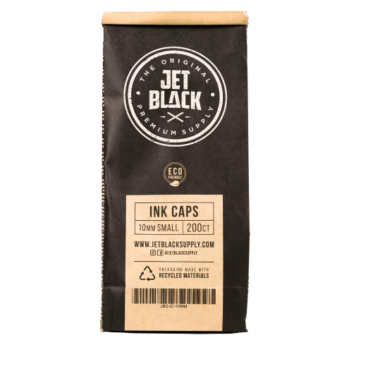 TATSOUL JET BLACK INK CAPS BIODEGRADABLES CHICAS 10MM – ACCESORIOS | Reyes Tattoo Supply