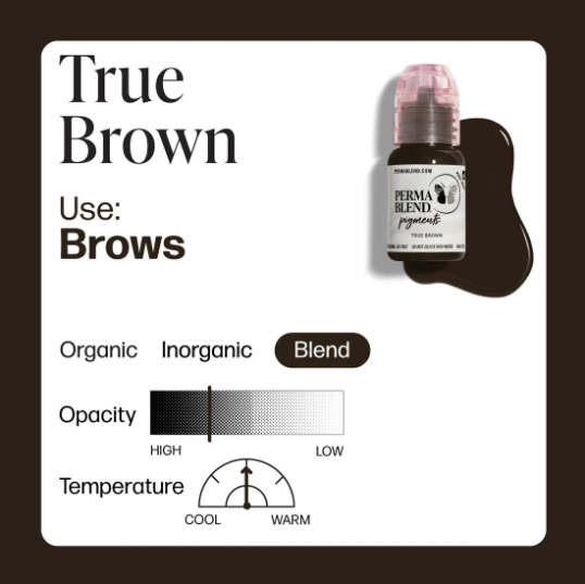 PERMABLEND TRUE BROWN – TINTAS | Reyes Tattoo Supply