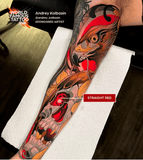 STRAIGHT REDStraight Red Tinta para Tatuar — World Famous | 1 oz | México Rojo vibrante y auténtico inspirado en señales de alto y camiones de bomberos. Alta pigmentación, opacidad media y excelente flujo — uno de los rojos más populares de World Famous.