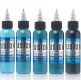 FUSION OPAQUE BLUE SET – TINTAS | Reyes Tattoo Supply