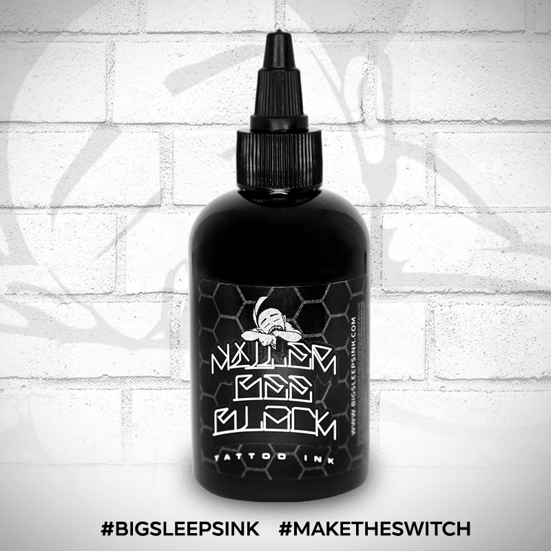 BIG SLEEPS INK - KILLER BEE BLACK - Reyes Tattoo Supply TINTAS Big Sleeps