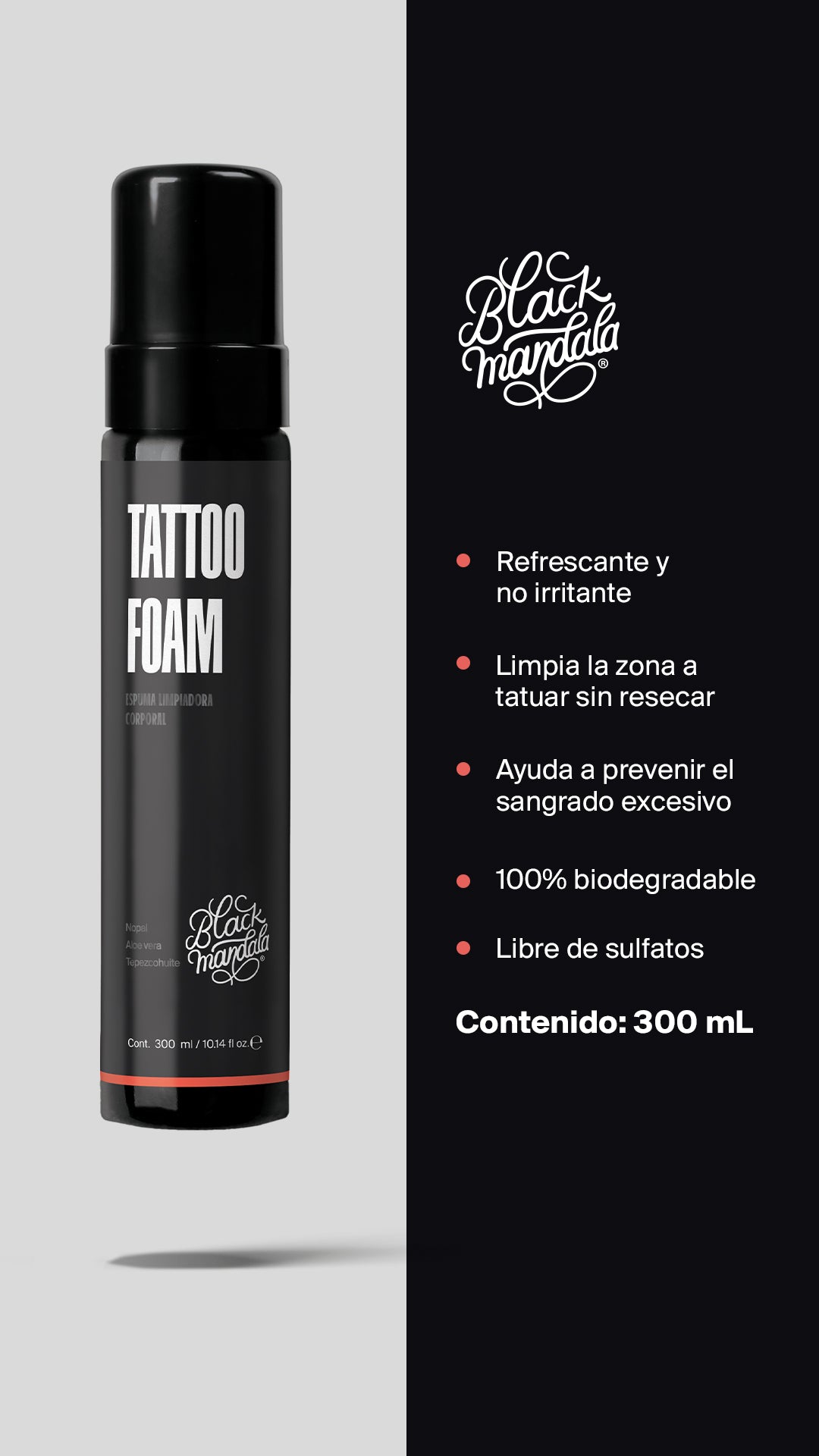 BLACK MANDALA TATTOO FOAM - BLACK MANDALA – AFTERCARE | Reyes Tattoo Supply