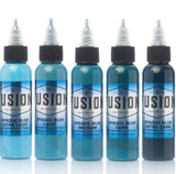 FUSION OPAQUE BLUE SET – TINTAS | Reyes Tattoo Supply