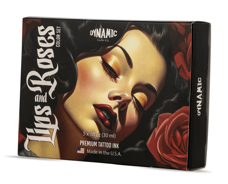 DYNAMIC INK | Labios y Rosas Tinta para Tatuar5 tintas para tatuar vibrantes rojo, perfectos para diseños de labios, rosas y más. Contiene 1 oz de rojo fuego, rojo chino, rojo burdeos, rojo vino y magenta.