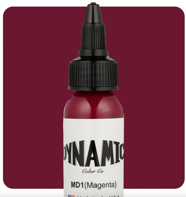 DYNAMIC INK | Labios y Rosas Tinta para Tatuar5 tintas para tatuar vibrantes rojo, perfectos para diseños de labios, rosas y más. Contiene 1 oz de rojo fuego, rojo chino, rojo burdeos, rojo vino y magenta.