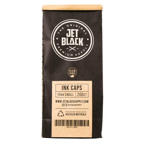 TATSOUL JET BLACK INK CAPS BIODEGRADABLES CHICAS 10MM – ACCESORIOS | Reyes Tattoo Supply