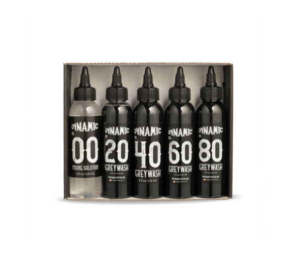 DYNAMIC DYNAMIC INK - GREYWASH SET CON MIXING [4oz] – TINTAS | Reyes Tattoo Supply