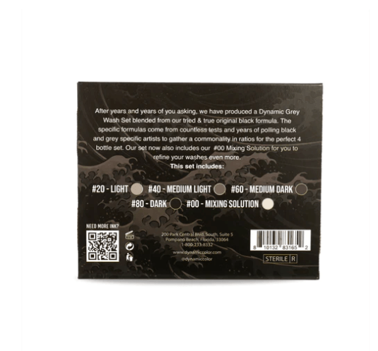 DYNAMIC DYNAMIC INK - GREYWASH SET CON MIXING [4oz] – TINTAS | Reyes Tattoo Supply
