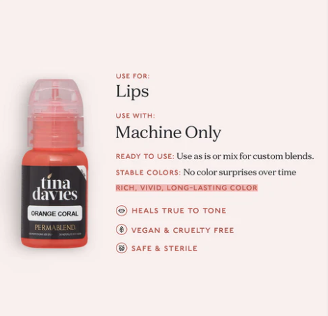 PERMABLEND ORANGE CORAL- LUST *DESCUENTO POR FECHA* – TINTAS | Reyes Tattoo Supply