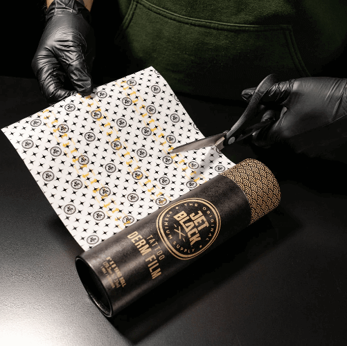 TATSOUL JET BLACK DERM FILM 6"X8 – AFTERCARE | Reyes Tattoo Supply
