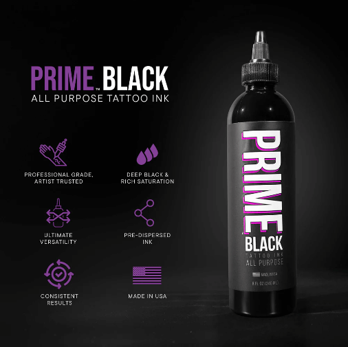 TATSOUL PRIME - BLACK - TATTOO INK 8OZ – TINTAS | Reyes Tattoo Supply