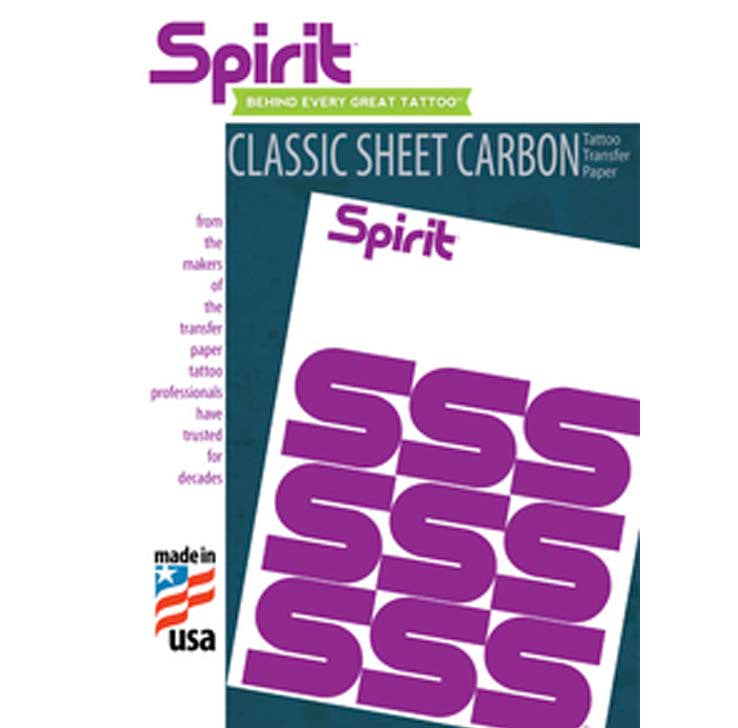 Spirit 8x11 Carbon Classic - Reyes Tattoo Supply STENCIL SPIRIT