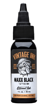 ETERNAL MAXX BLACK - VINTAGE INK – TINTAS | Reyes Tattoo Supply