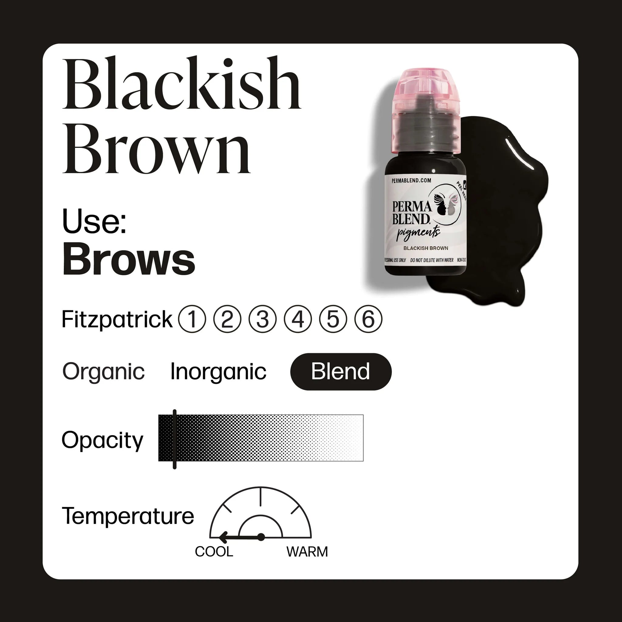 PERMABLEND BLACKISH BROWN – TINTAS | Reyes Tattoo Supply