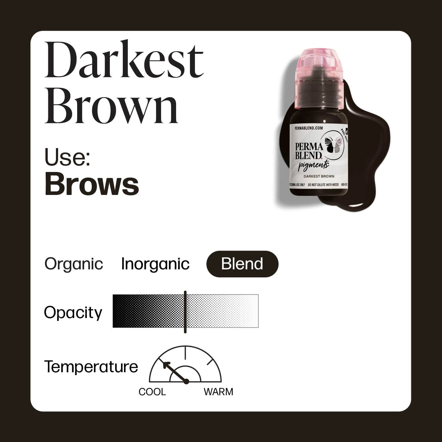 PERMABLEND DARKEST BROWN – TINTAS | Reyes Tattoo Supply