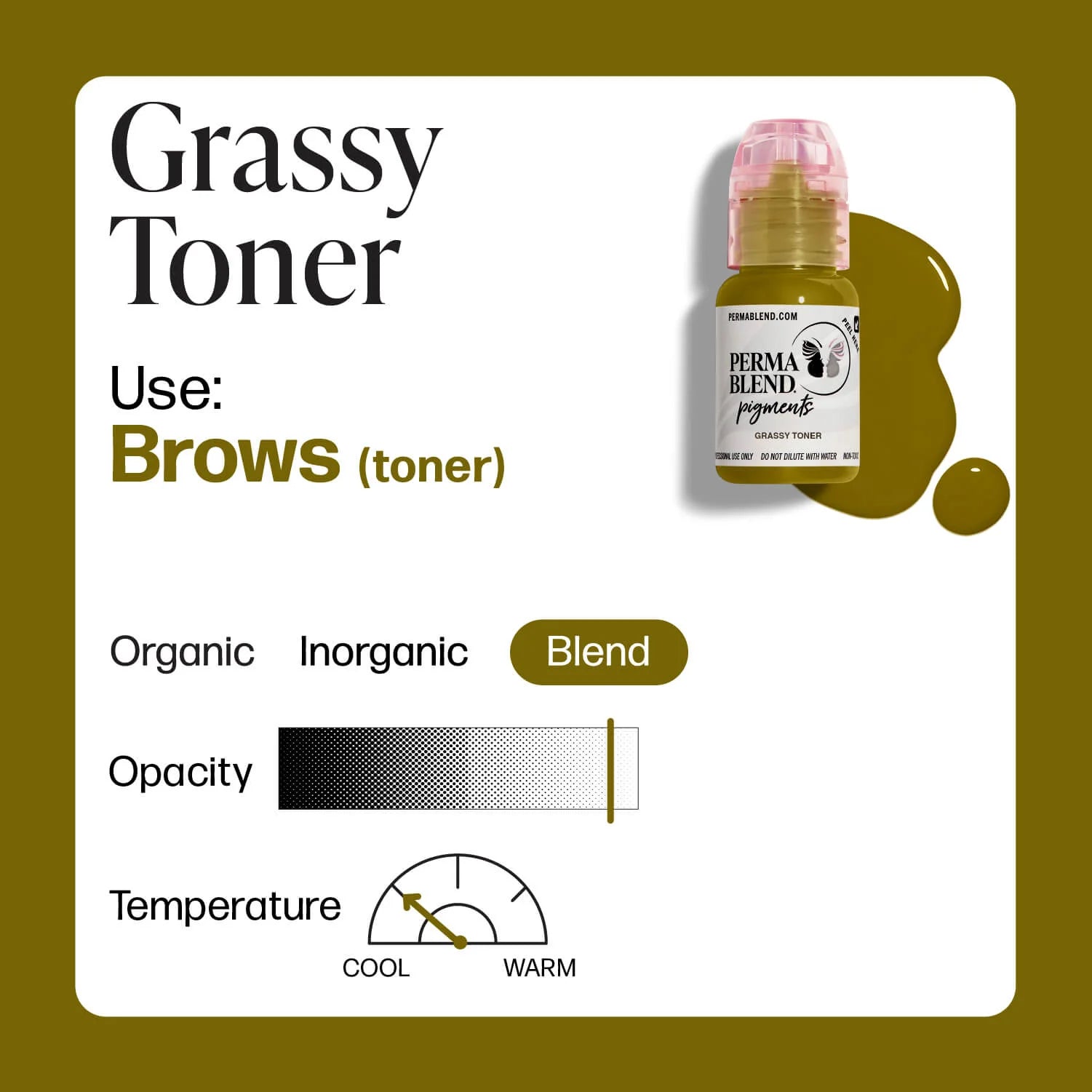 PERMABLEND GRASSY TONER CORRECTOR – TINTAS | Reyes Tattoo Supply