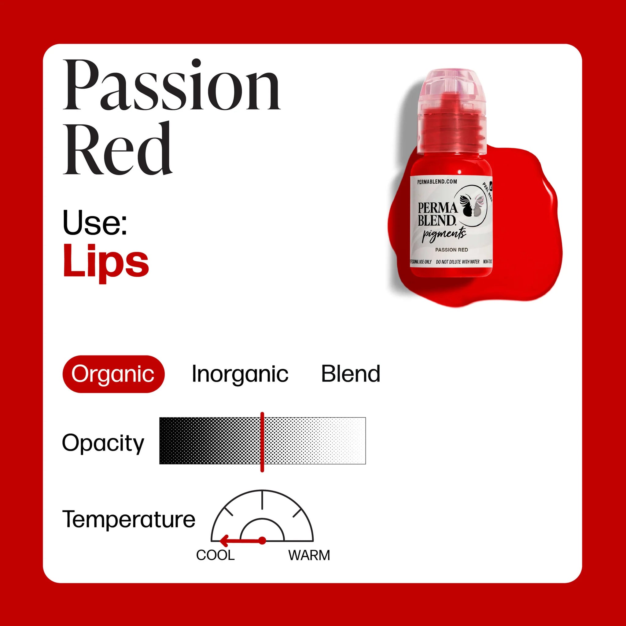 PERMABLEND PASSION RED – TINTAS | Reyes Tattoo Supply