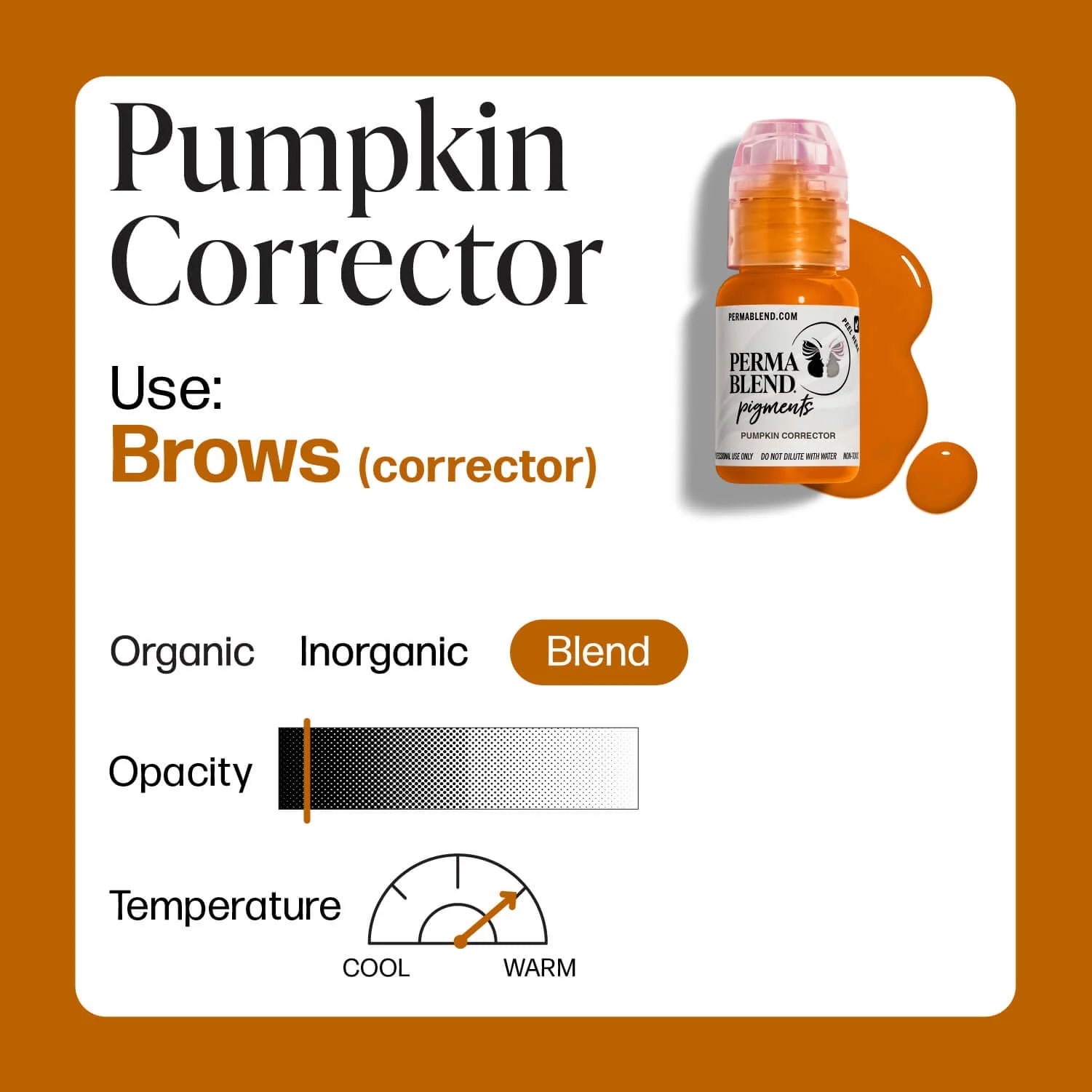 PERMABLEND PUMPKIN CORRECTOR – TINTAS | Reyes Tattoo Supply