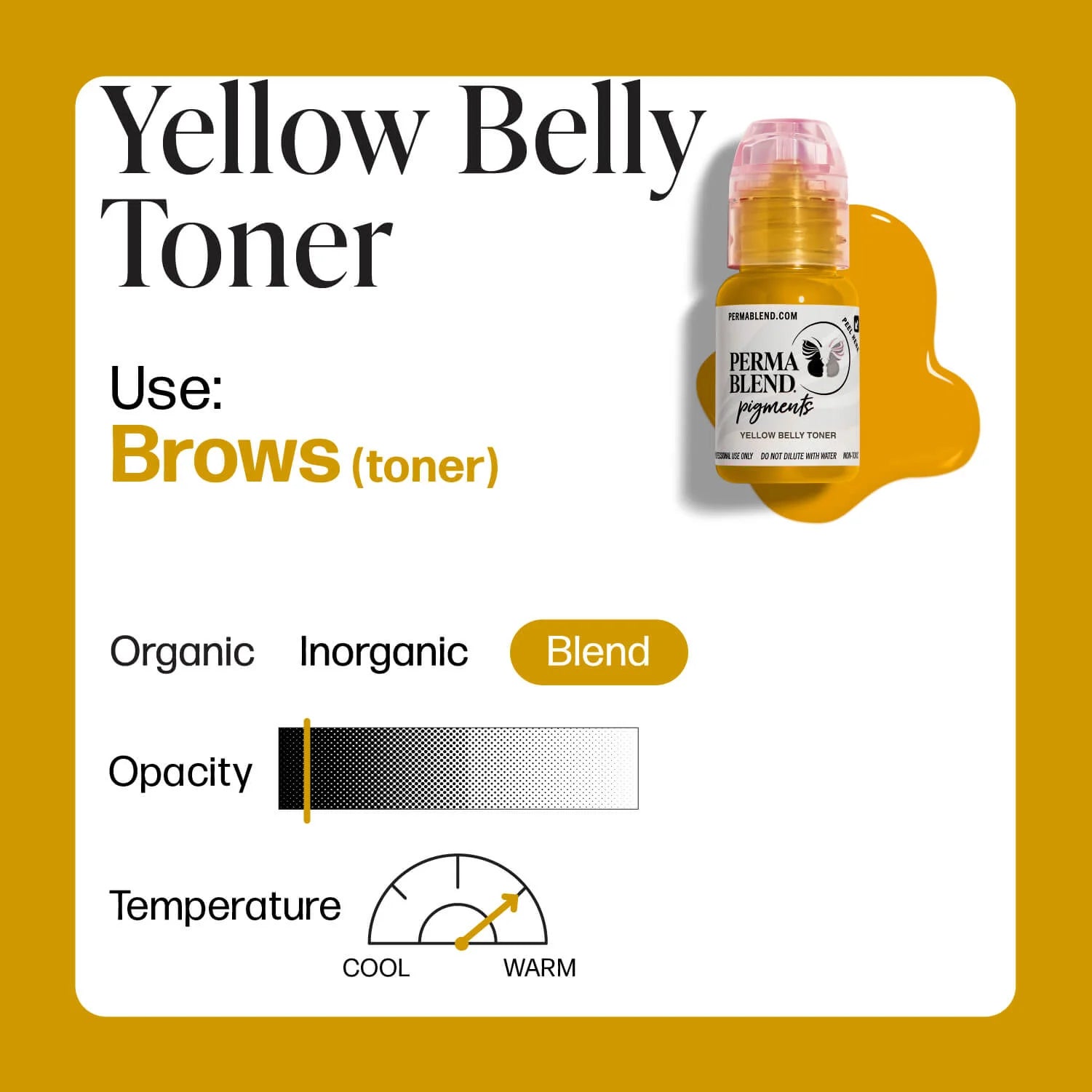 PERMABLEND YELLOW BELLY CORRECTOR – TINTAS | Reyes Tattoo Supply