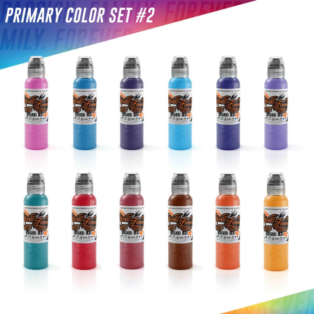 world famous PRIMARY #2 - SET [1oz] – TINTAS | Reyes Tattoo Supply