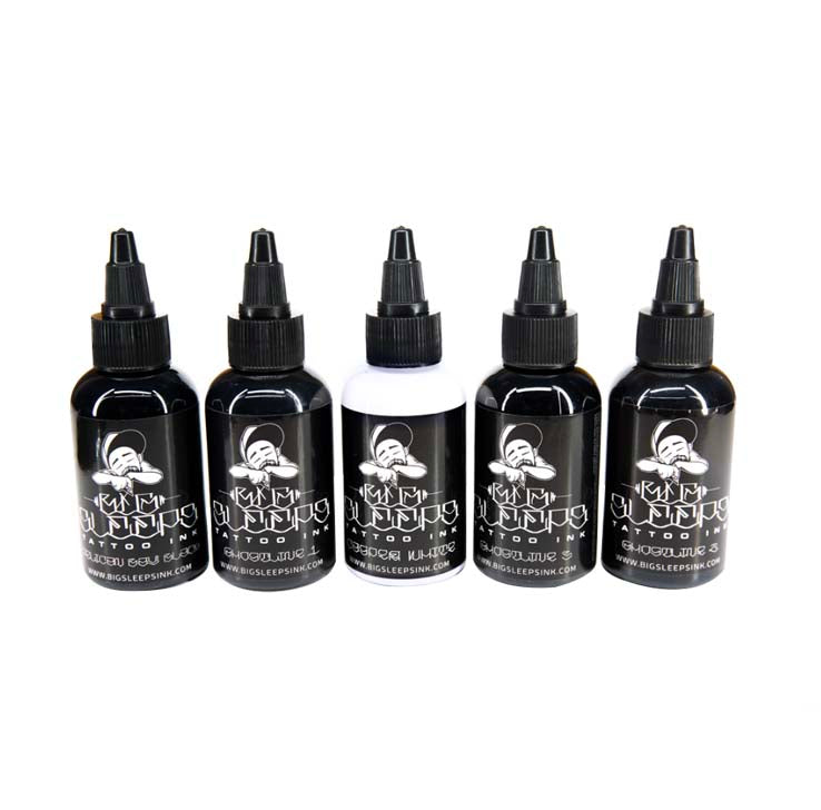 Big Sleeps BIG SLEEPS GRISES FULL SET – TINTAS | Reyes Tattoo Supply